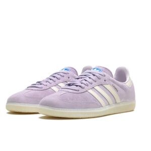 Adidas Samba OG shoes in silver Dawn (lavender)